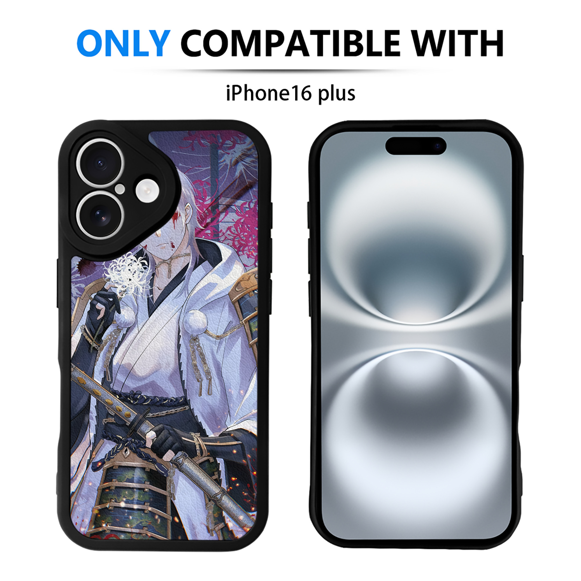 （画像用） 刀剣乱舞 Touken Ranbu 【iPhone 16シリーズ対応】シリコンスマホケース（レザー調） 材質：シリコン